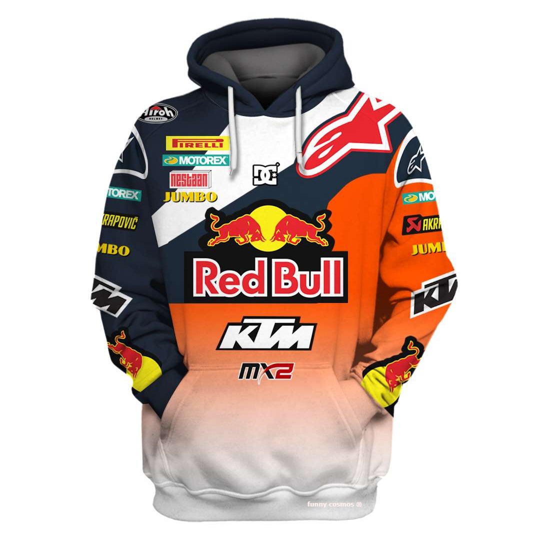 Jonass Hoodie Red Bull Ktm Factory Racing Sweater Mxgp 2, Red Ktm, Motocross, Motorex, Mx2, Pirelli, Jumbo, Alpinestars Personalized Hoodie T-Shirt in Cotton - Black Size L, 2XL, 3XL)