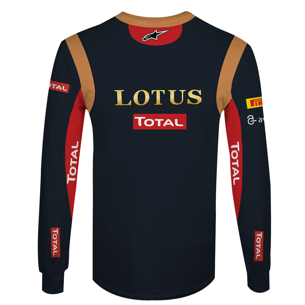 Romain Grosjean Hoodie Lotus F1 Team Sweater Renault Burn 2014, Clear, Rexona, Total, Goodwill Private Jets, Lotus, Microsoft Dynamics, Pdvsa, Emaar Racing Uniform