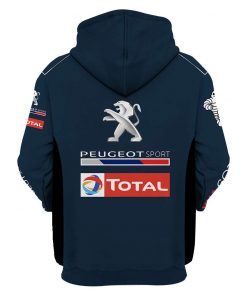 Sebastien Loeb Hoodie Red Bull Peugeot Sweater Peugeot Sport, Total, Michelin, Sparco Personalized Hoodie