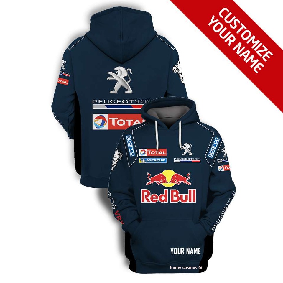 Sebastien Loeb Hoodie Red Bull Peugeot Sweater Peugeot Sport, Total ...