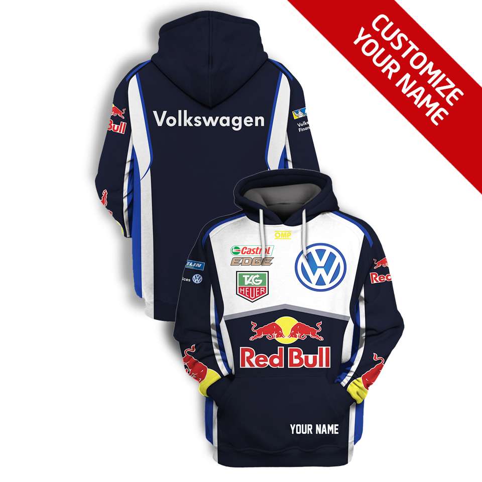 Sebastien Ogier Hoodie Volkswagen Motorsport Sweater Volkswagen , Red Bull, Tag Heuer, Castrol Edge, Omp Personalized Hoodie