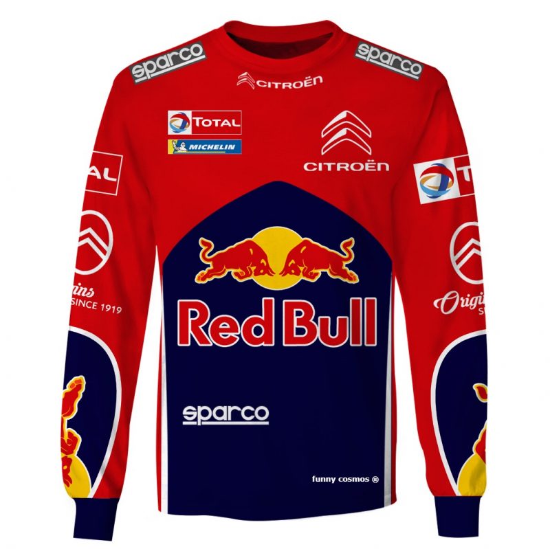 Sebastien Ogier Hoodie Red Bull Sweater Red Bull, Sparco, Sebastien Ogier, Citroen Racing Uniform