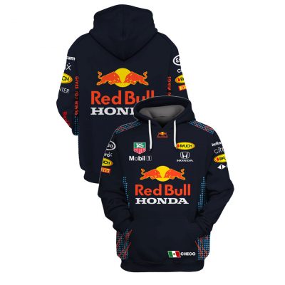 Sergio Perez  Hoodie Red Bull F1 Sweater Checo , Red Bull, Mobil 1, Tag Heuer, Honda Racing Uniform