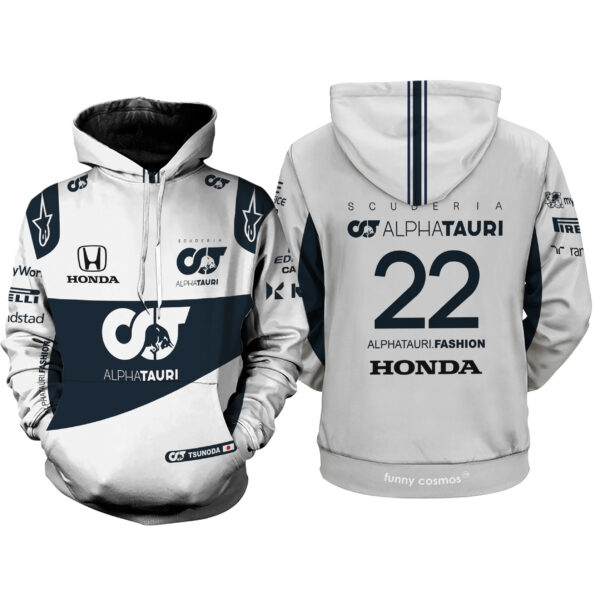 Yuki Tsunoda Formula 1 2022 Shirt Hoodie Racing Uniform Clothes Sweatshirt Zip Hoodie Sweatpant