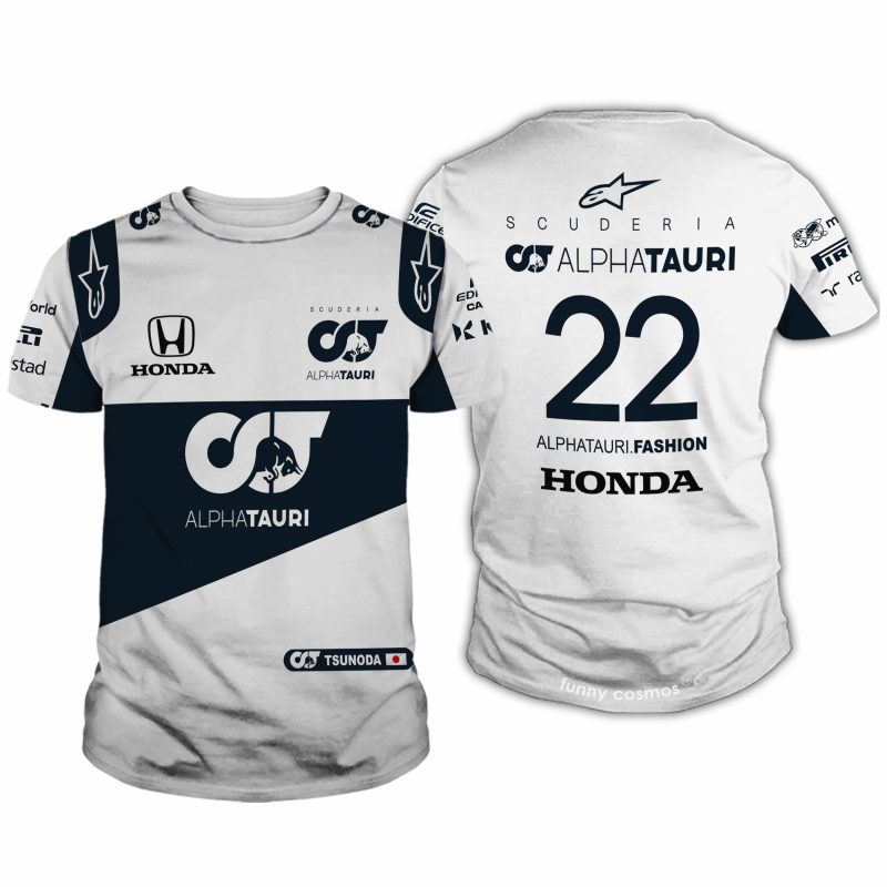 Yuki Tsunoda Formula 1 2022 Shirt Hoodie Racing Uniform Clothes Sweatshirt Zip Hoodie Sweatpant