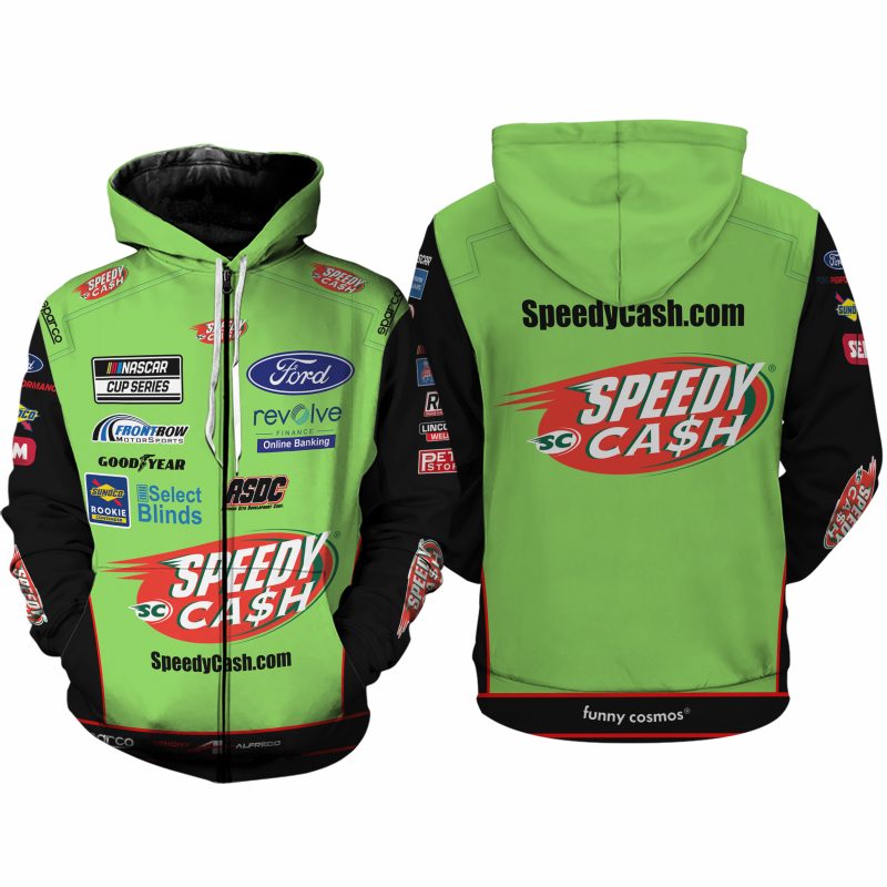 Anthony Alfredo Nascar 2022 Shirt Hoodie Racing Uniform Clothes Sweatshirt Zip Hoodie Sweatpant