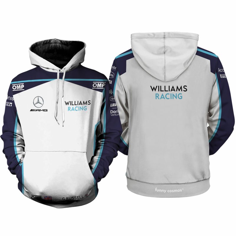George Russell Formula 1 2022 Shirt Hoodie Racing Uniform Clothes Sweatshirt Zip Hoodie Sweatpant