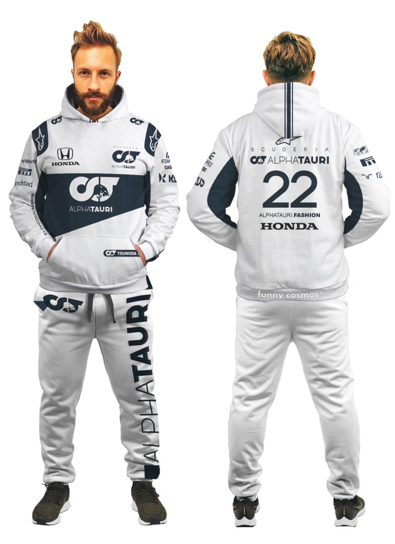 Yuki Tsunoda Formula 1 2022 Shirt Hoodie Racing Uniform Clothes Sweatshirt Zip Hoodie Sweatpant