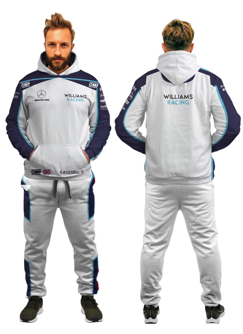 George Russell Formula 1 2022 Shirt Hoodie Racing Uniform Clothes Sweatshirt Zip Hoodie Sweatpant