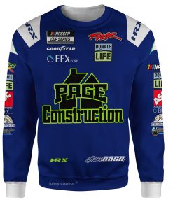 Joey Gase Shirt Hoodie Racing Uniform Clothes Nascar 2022 Sweatshirt Zip Hoodie Sweatpant