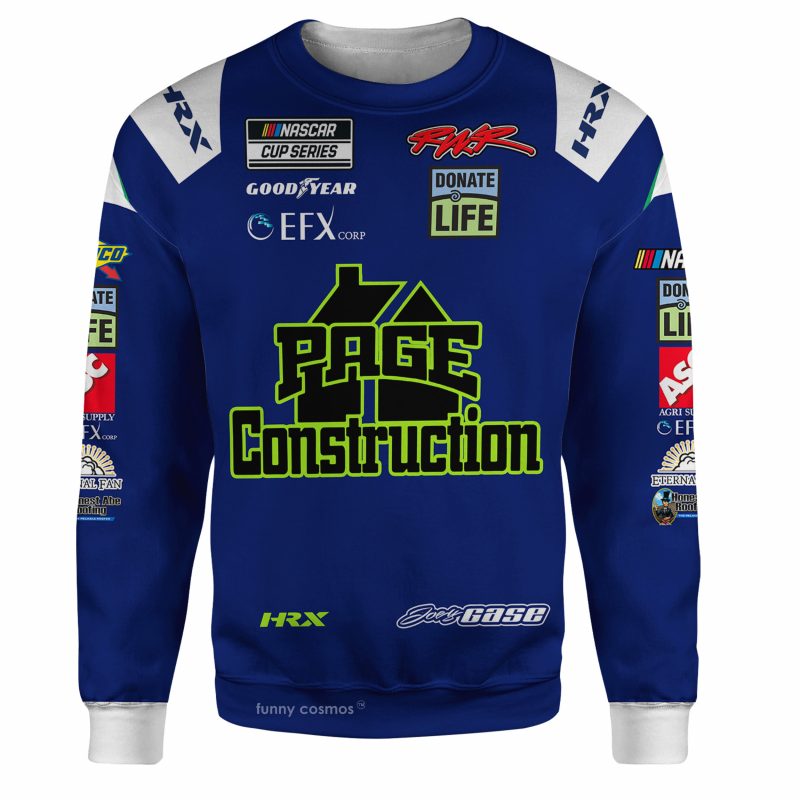 Joey Gase Shirt Hoodie Racing Uniform Clothes Nascar 2022 Sweatshirt Zip Hoodie Sweatpant