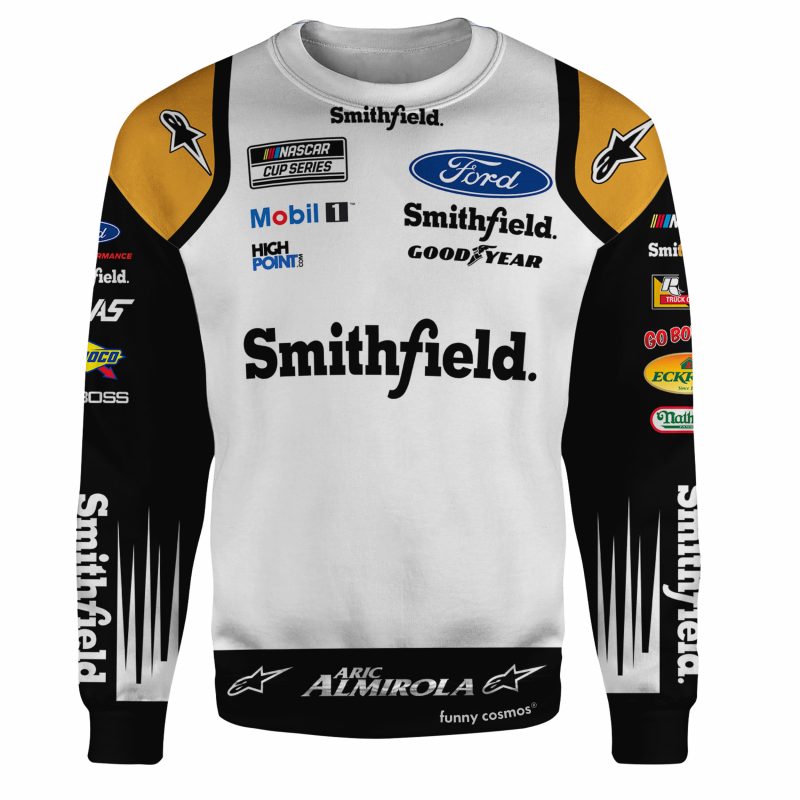 Aric Almirola Nascar 2022 Shirt Hoodie Racing Uniform Clothes Sweatshirt Zip Hoodie Sweatpant