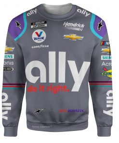 Alex Bowman Nascar 2022 Shirt Hoodie Racing Uniform Clothes Sweatshirt Zip Hoodie Sweatpant