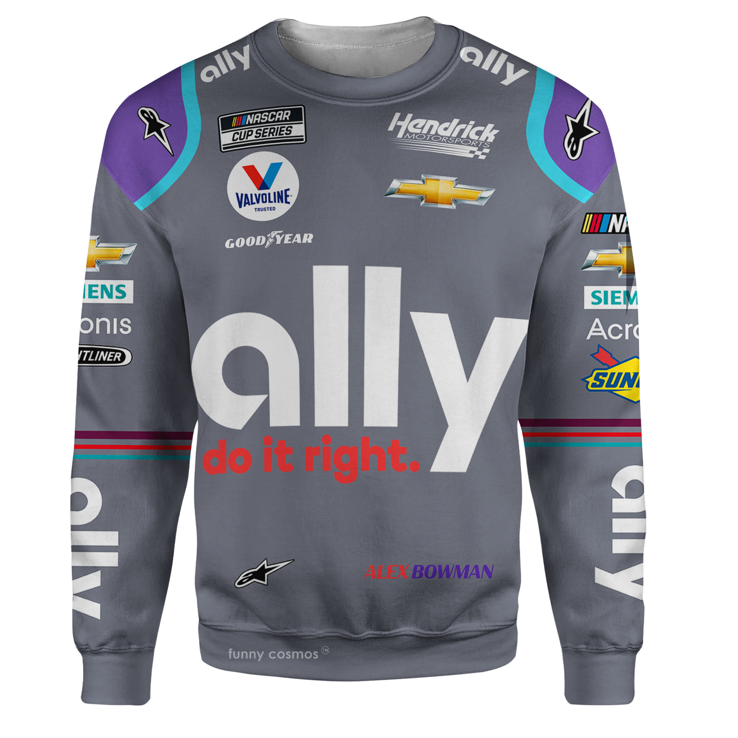 Alex Bowman Nascar 2022 Shirt Hoodie Racing Uniform Clothes 