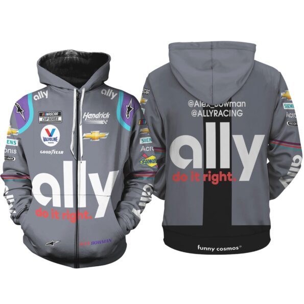 Alex Bowman Nascar 2022 Shirt Hoodie Racing Uniform Clothes Sweatshirt Zip Hoodie Sweatpant