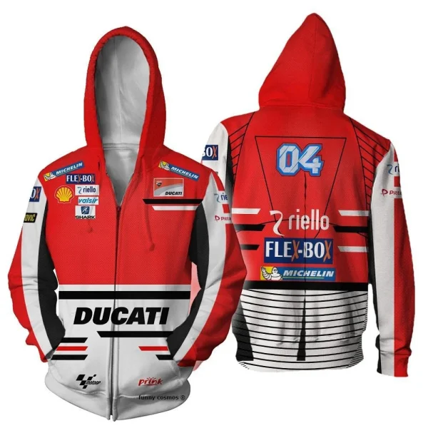 Andrea Dovizioso Shirt Hoodie Racing Uniform Clothes Moto Grand Prix Sweatshirt Zip Hoodie Sweatpant