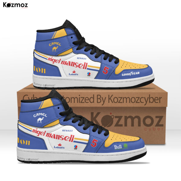 AMG Petronas Nigel Mansell Custom Shoes Williams Renault FW14B Livery 1992 Racing Shoes