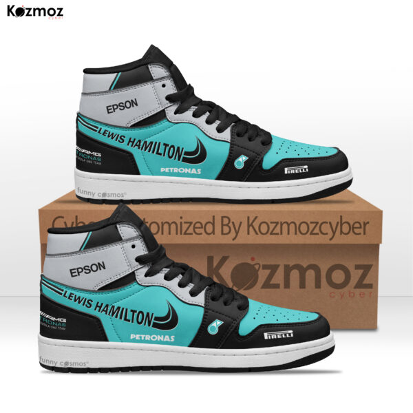 AMG Petronas Lewis Hamilton Custom Shoes W05 Livery 2014 Racing Shoes
