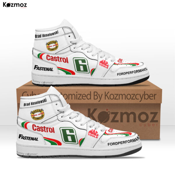 Brad Keselowski Custom Shoes No. 6 Castrol Ford Mustang Livery 2024 Livery Racing Shoes