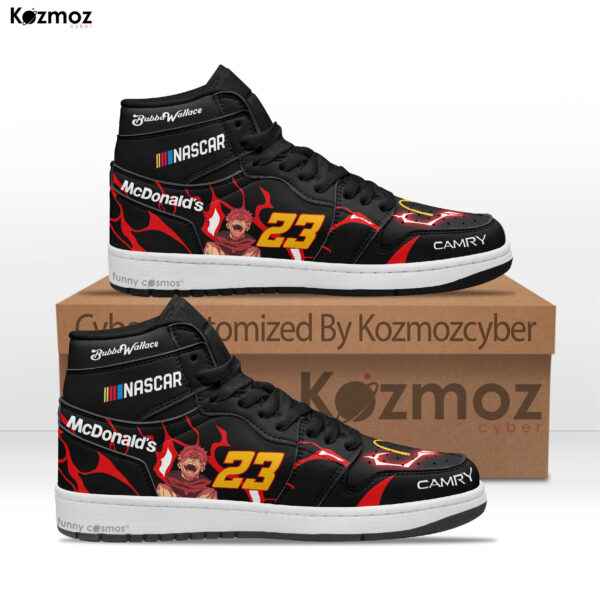 Bubba Wallace Custom Shoes JJK McDonald Livery 2024 Livery #23 Racing Shoes
