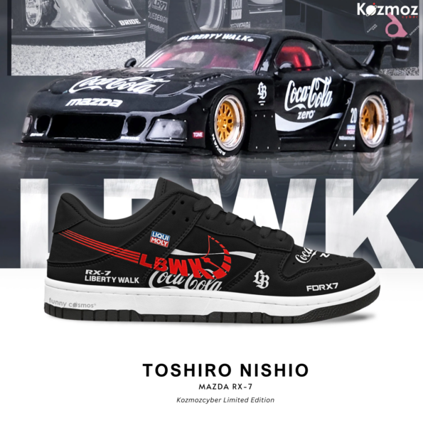 Liberty Walk’s Mazda RX-7 Coca-Cola sneakers at kozmozcyber