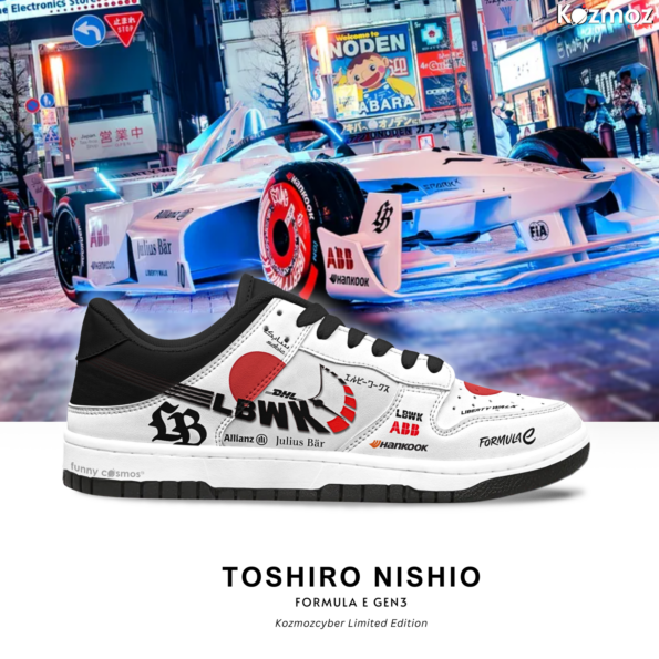 Formula E or classic F1 teams with sneakers featuring the LBWK x Formula E Gen3 livery at kozmozcyber