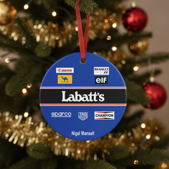 Nigel Mansell Labatt’s Williams Christmas Ornament