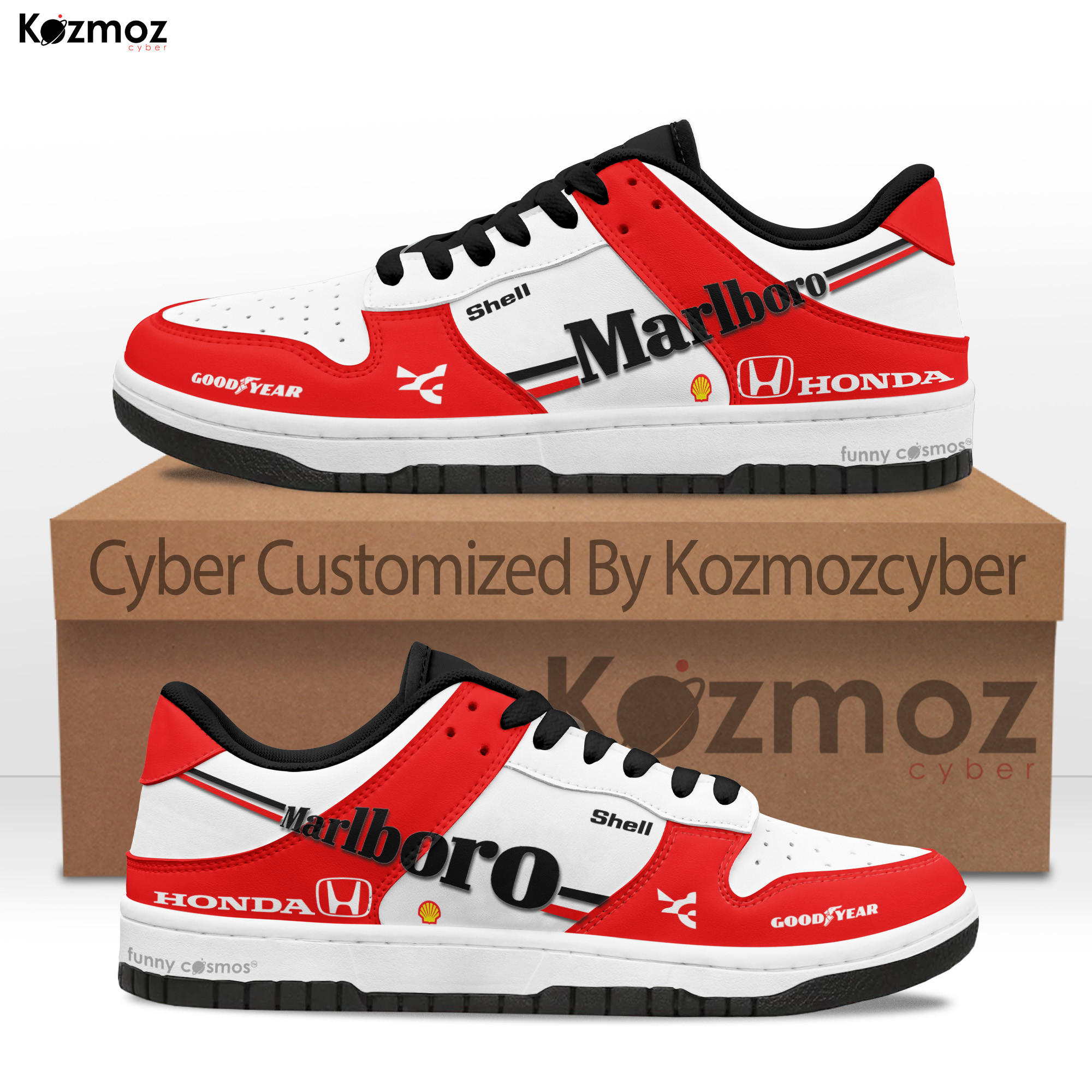 Alain Prost McLaren Honda Custom Shoes MP4-5 Livery 1989 Racing SB Shoes