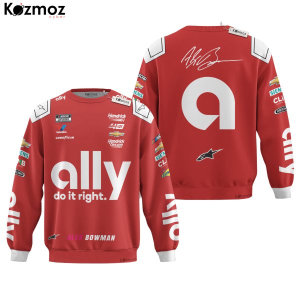 Alex Bowman Racing Suit Ally Red 2024 Collection - NASCAR Racing Team - 9