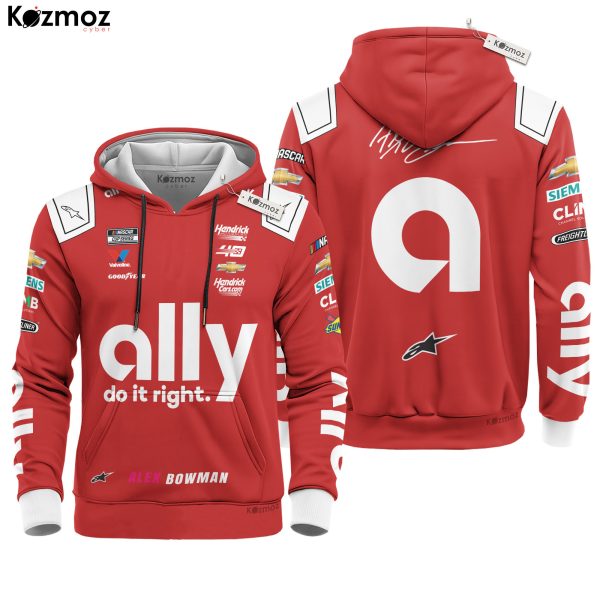 Alex Bowman Racing Suit Ally Red 2024 Collection - NASCAR Racing Team - 7