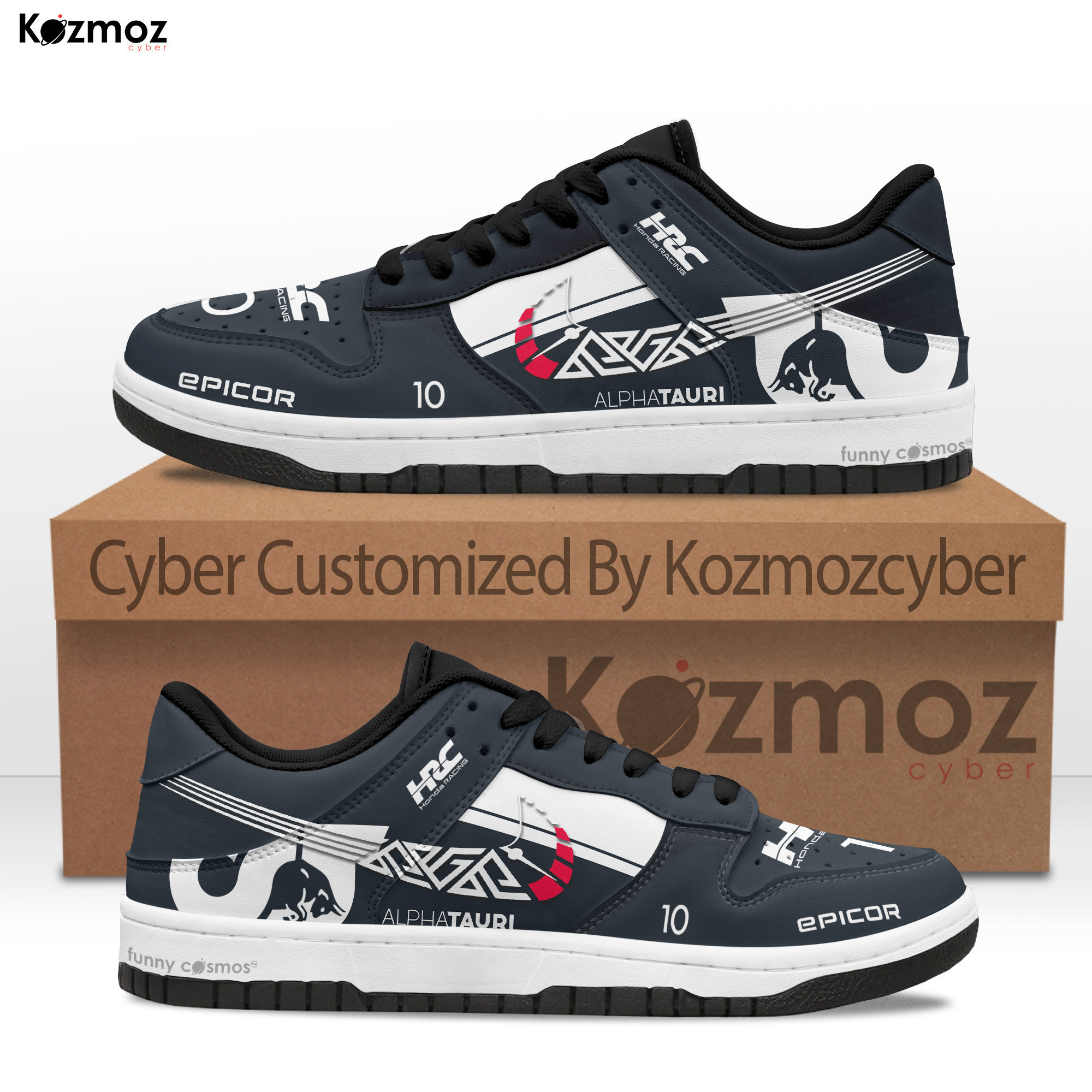 AlphaTauri Pierre Gasly Custom Shoes AT03 Livery 2022 Racing Shoes