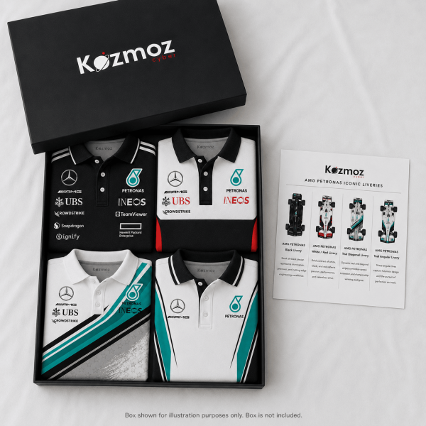 AMG Petronas F1 Polo Shirt Pack - Merc Team Bundle Gift - 8