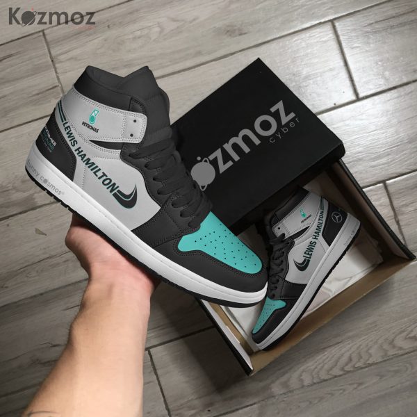 AMG Petronas Lewis Hamilton Custom Shoes W05 Livery 2014 Racing Shoes - 7