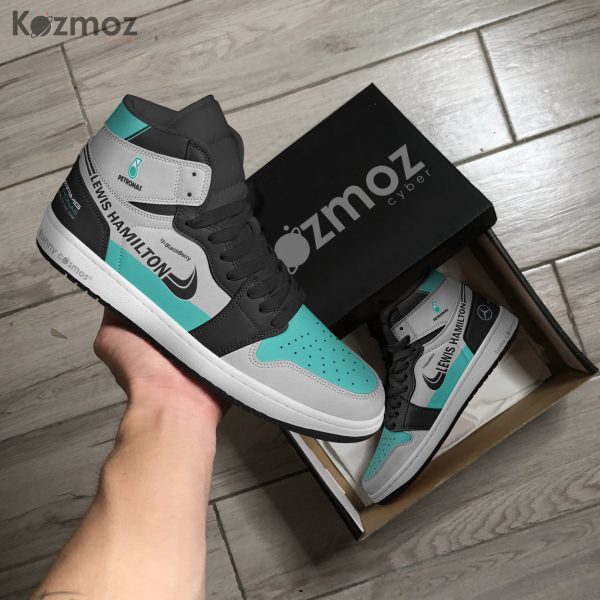 AMG Petronas Lewis Hamilton Custom Shoes W06 Livery 2015 Racing Shoes - 6
