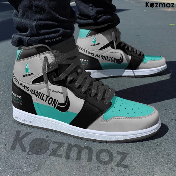 AMG Petronas Lewis Hamilton Custom Shoes W06 Livery 2015 Racing Shoes - 7