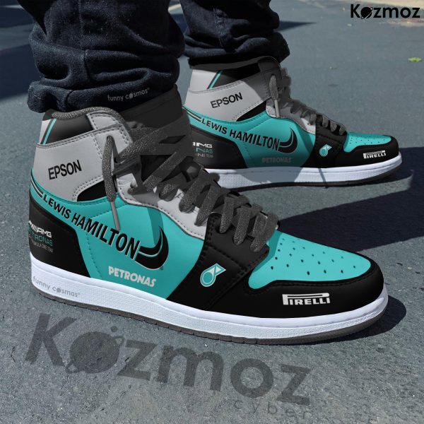 AMG Petronas Lewis Hamilton Custom Shoes W08 Livery 2017 Racing Shoes - 6