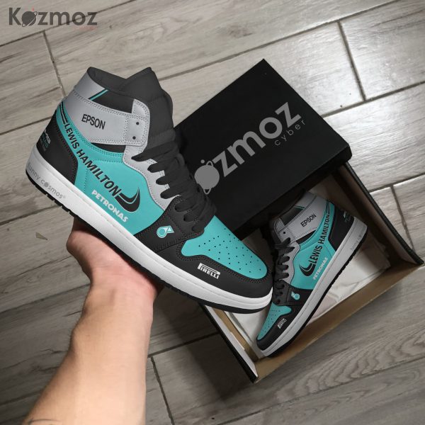 AMG Petronas Lewis Hamilton Custom Shoes W08 Livery 2017 Racing Shoes - 7