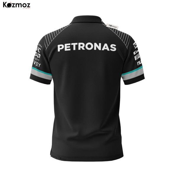 AMG Petronas Polo Shirt - Black Gray Teal Edition Racing Teamwear - 8