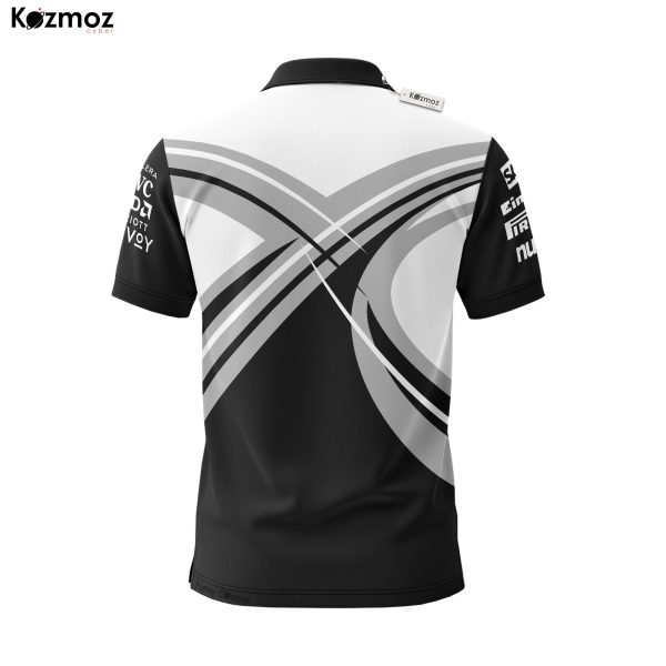 AMG Petronas Polo Shirt - Classic Monochrome Look Fanwear - 8
