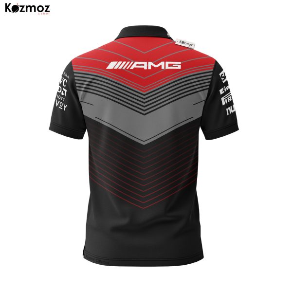 AMG Petronas Polo Shirt - Red Gradient Arrows Track-Ready Fanwear - 8