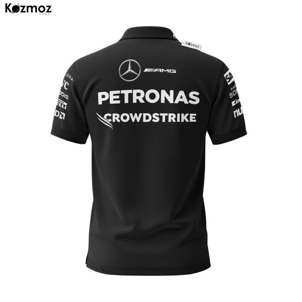 AMG Petronas Team Polo Shirt 2024 Black Collection - Teamwear Sport - 7