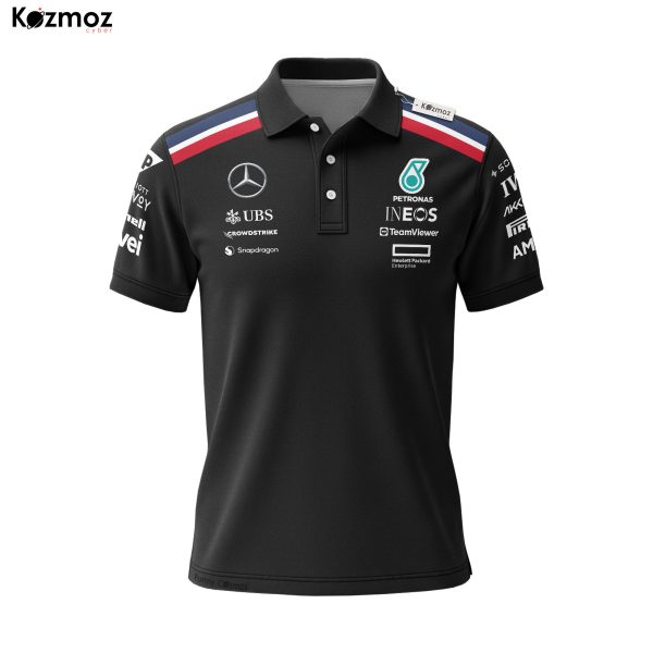 AMG Petronas Team Polo Shirt 2024 Black Collection - Teamwear Sport - 6