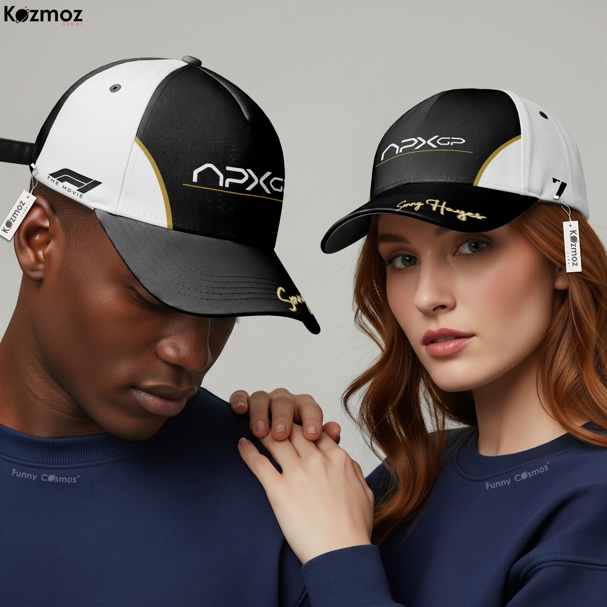 APXGP Caps Movie Racing Hat (Black & White Version)