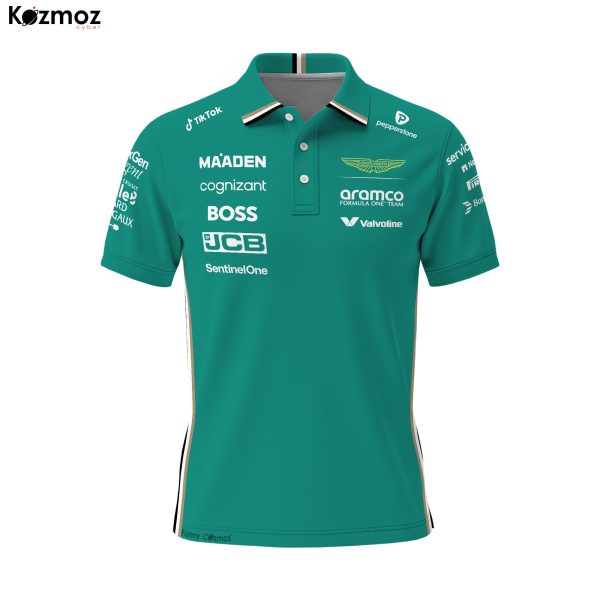 Aston Martin Racing Polo Shirt 2025 Aramco Cognizant Team Polo - 6