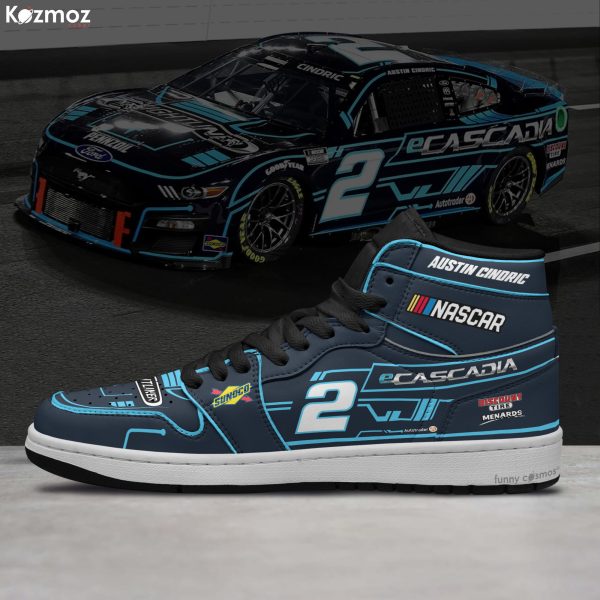 Austin Cindric Custom Shoes Team Penske eCascadia Freightliner Mustang Livery 2023 Livery #2 Racing Shoes - 6