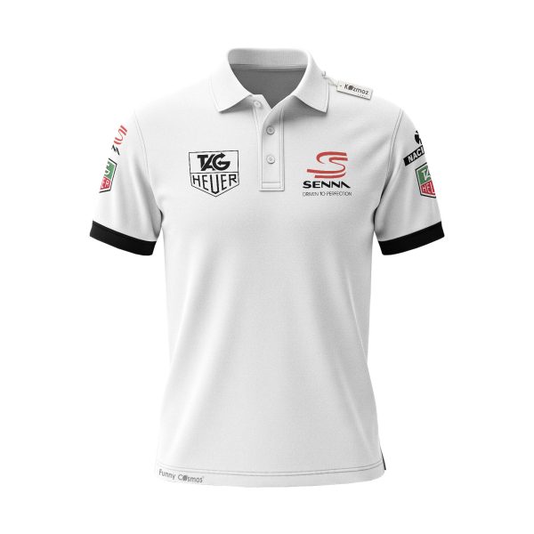 Ayton Senna Tag Heuer F1 Custom Polo Shirt - 6