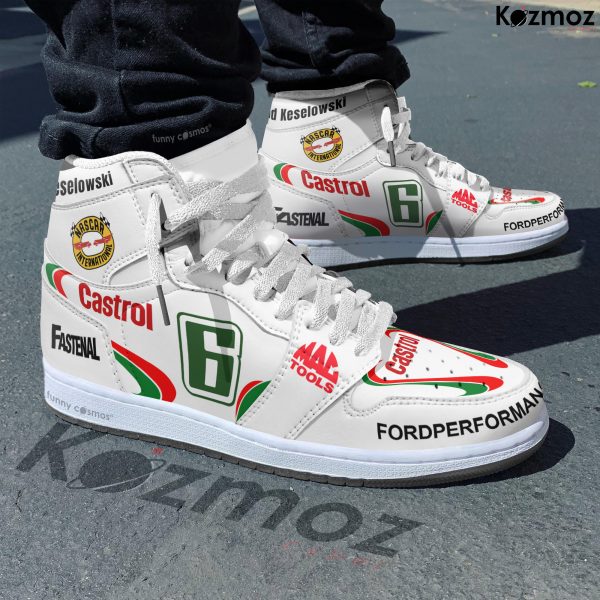 Brad Keselowski Custom Shoes No. 6 Castrol Ford Mustang Livery 2024 Livery Racing Shoes - 5