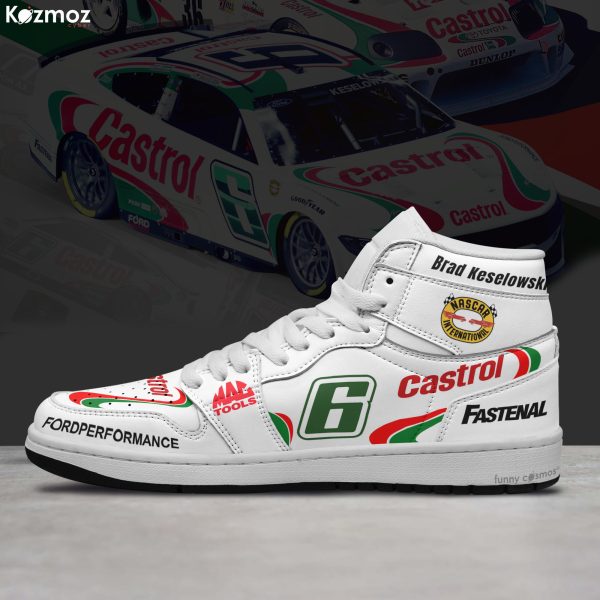 Brad Keselowski Custom Shoes No. 6 Castrol Ford Mustang Livery 2024 Livery Racing Shoes - 6