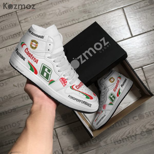 Brad Keselowski Custom Shoes No. 6 Castrol Ford Mustang Livery 2024 Livery Racing Shoes - 7