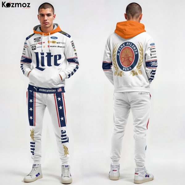 Brad Keselowski Hoodie Penske Nascar Sweater Miller Lite, Penske Team, Brad Keselowski, Nascar Cup, Snap On, Monster Energy, Skf, Wurth Racing Uniform - 18